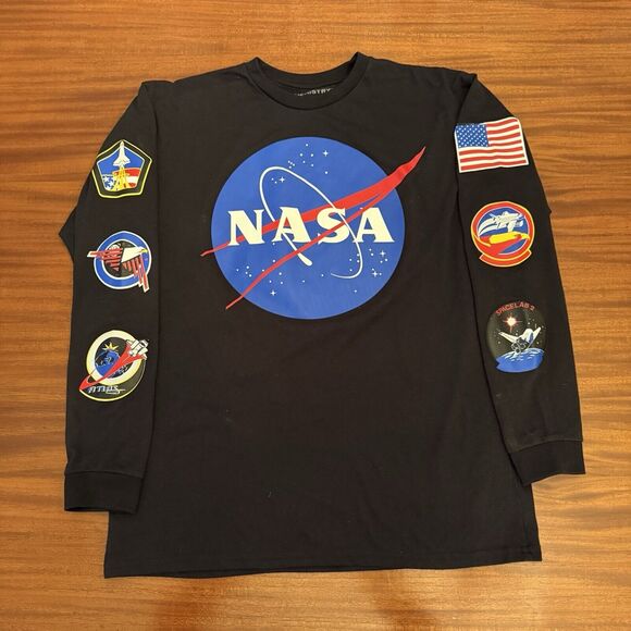 Real Chemistry Other - NASA Chemistry T-shirt Men‎ Large Graphic Patches Black Long Sleeve Cotton Blend